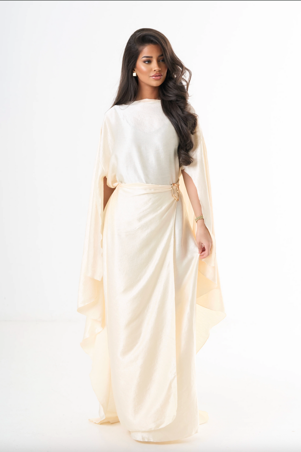 Layla Evening Dress - Cream
